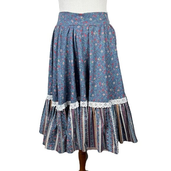 Vintage Dresses & Skirts - Vintage Handmade Ditsy Floral Print Skirt